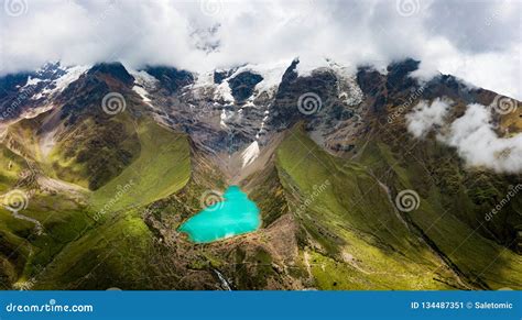 Humantay Lake In Peru On Salcantay Mountain In The Andes Stock Image ...