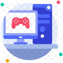 Gaming pc Icon - Download in Flat Style