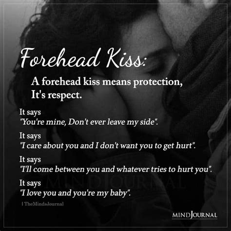 A Forehead Kiss Means Protection It's Respect - Love Quotes