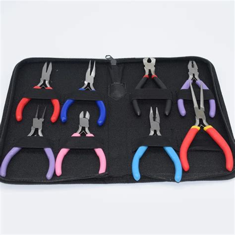 8PCS Jewelers Plier Sets 4.5'' Beading Tool Kit Jewelry Making DIY Tools -in Jewelry Tools ...