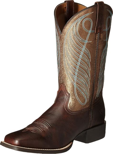 Amazon.com | Ariat Women's Round Up Wide Square Toe Western Cowboy Boot ...