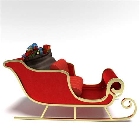 3d model santa s sleigh