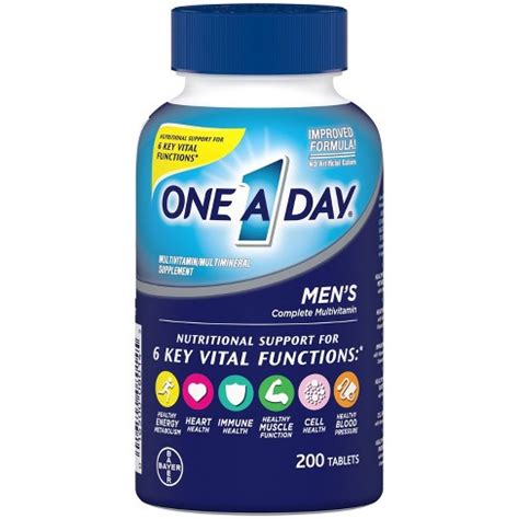 One A Day For Men's Multivitamin Dietary Supplement Tablets - 200ct : Target