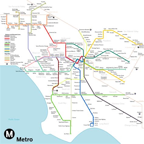 subwaymaps: Los Angeles 2040. Includes all of LA...