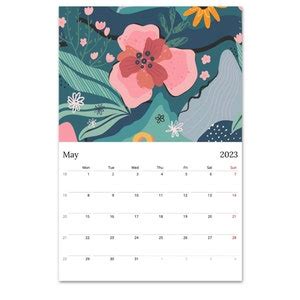 2023 Wall Calendar Floral Calendar 2023 Abstract Calendar - Etsy