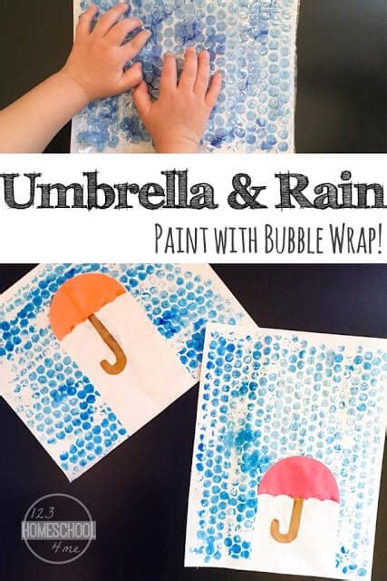 ☔ FUN Bubble Wrap Rain Craft for Spring