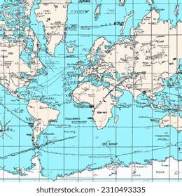 World Map Political Boundaries Ocean Depths AI 생성 이미지 2310493335 ...