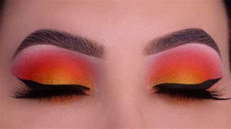 Orange & Yellow Fall Makeup | USING ONLY 2 EYESHADOWS! - YouTube