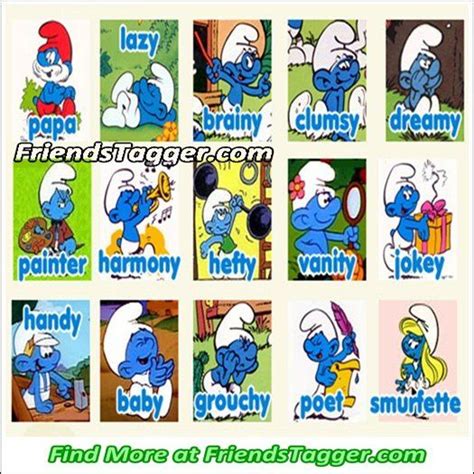 Smurfs Characters Names