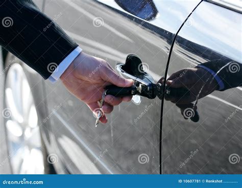 Car door unlock by key stock image. Image of trip, open - 10607781