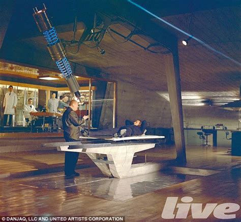 James Bond sets: Goldfinger's laser scene to the Moon buggy in Diamonds Are Forever | Daily Mail ...