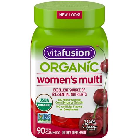 Vitafusion Organic Women’s Gummy Multivitamin, 90 Count - Non-GMO ...