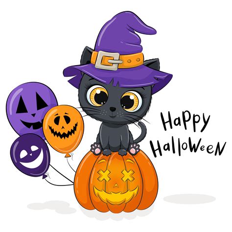 Cute Halloween Clipart PNG EPS JPEG Pumpkik Clip art Cat | Etsy in 2021 | Halloween clipart ...