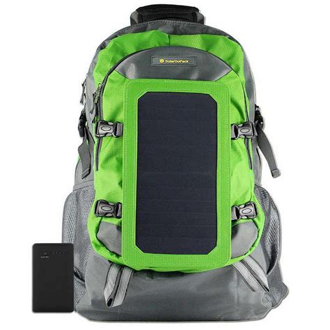 Lime Green - SolarGoPack Solar Panel Backpack - 7-Watt Solar Panel Bac - Eco Living Friendly ...