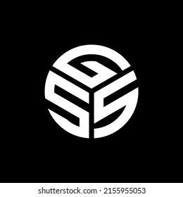 Gss Letter Logo Design On Black Stock Vector (Royalty Free) 2155955053 | Shutterstock