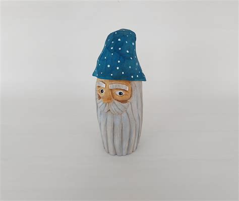 Wood Carved Wizard Figurine Wooden Home Decor Hand Carved - Etsy