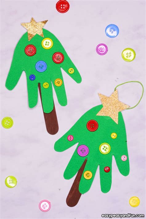 Handprint Christmas Tree Ornament Idea for Kids Childrens Christmas ...