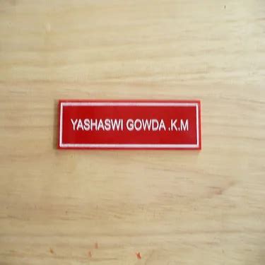 Acrylic Name Badges at best price in Mysore by Sign X Laser | ID ...