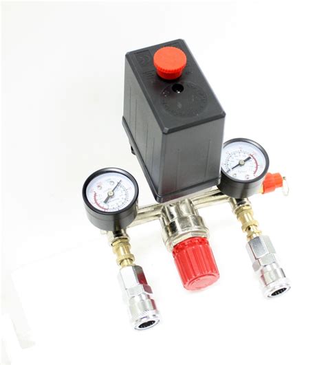 90-120PSI Air Compressor Pressure Switch Control Valve Manifold Regulator Gauges – EconoSuperStore