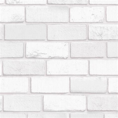 Diamond White Brick Wallpaper
