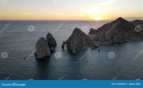 Cabo San Lucas El Arco View Sunset Stock Image - Image of lovers, sunrise: 211983263