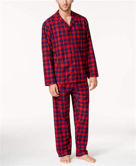 Club Room Men's Cotton Flannel Pajama Set, Created for Macy's - Macy's | Flannel pajama sets ...