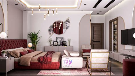 Maroon Bedroom on Behance