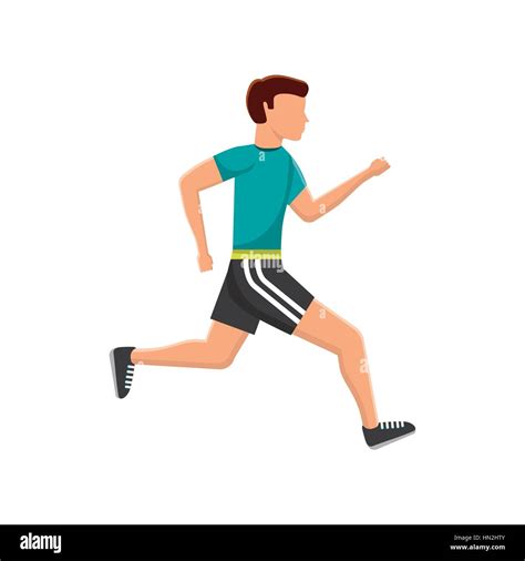 man exercising cartoon icon over white background. colorful design. vector illustration Stock ...