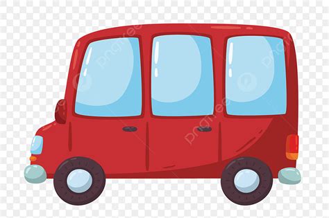 Red Van Clipart Vector, Cartoon Red Van Illustration, Van, Traffic, Red ...