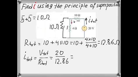 Superposition Theorem with example - YouTube