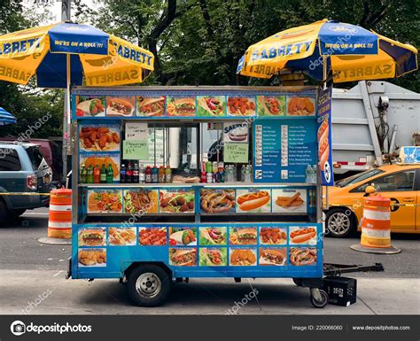 Food Trucks Vendors New York City Popular Nyc Food Truck – Stock ...