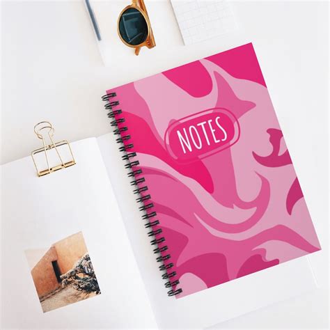 Pink Swirl Spiral Notebook Ruled Line 118 Blank Pages 5x7 - Etsy