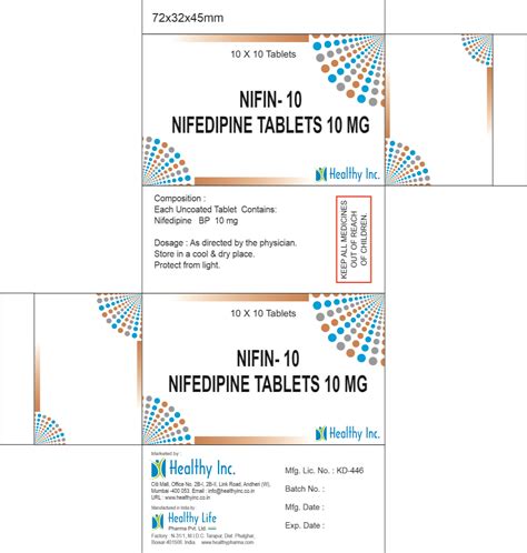 Nifedipine Tablets - Healthy Inc