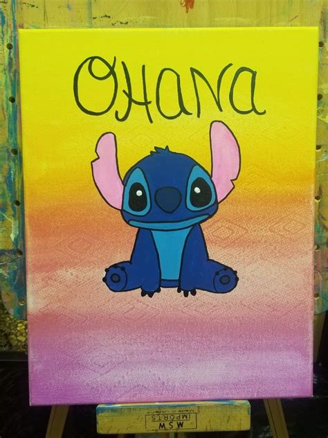 Stitch | Disney canvas art, Canvas drawing, Mini canvas art