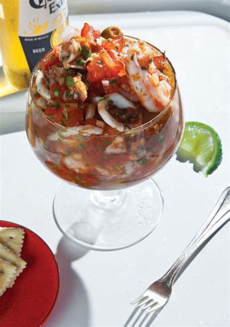 Veracruzan Seafood Cocktail (Vuelve a La Vida) Recipe | Saveur | Seafood cocktail, Mexican food ...