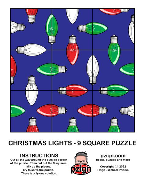 9 Square Puzzles – Free Printable - pzign