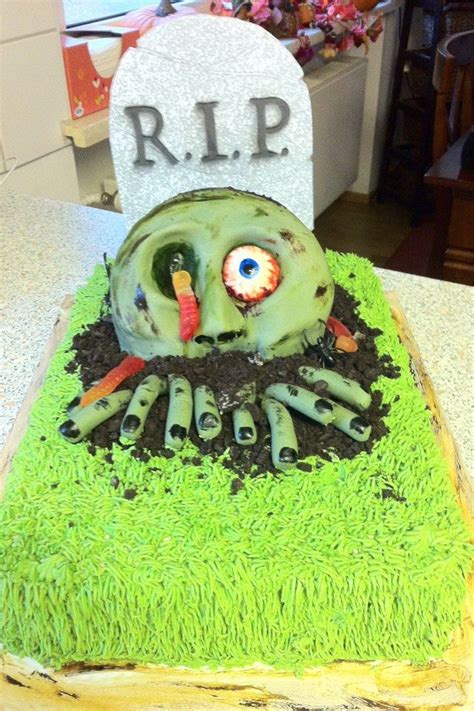 Zombie Cake | Fun halloween food, Halloween birthday cakes, Zombie cake