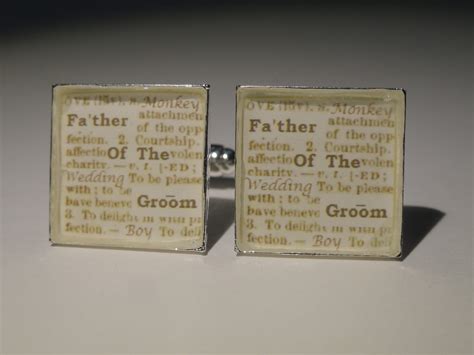 Father of the Groom Wedding Cufflinks, Lapel Pin, Tie Bar and Earrings – Loud Cufflinks