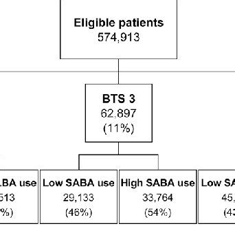 Description of SABA inhaler use according to BTS treatment step ...