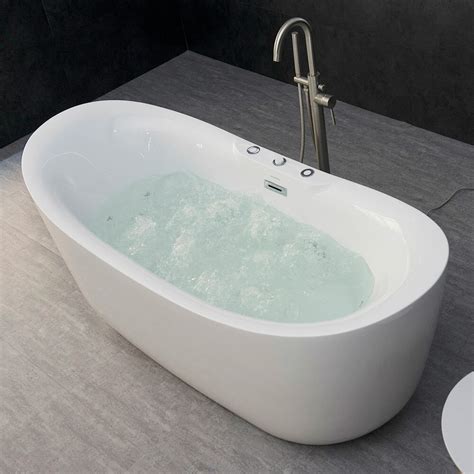 WoodBridge 71" x 32" Freestanding Combination Bathtub & Reviews | Wayfair