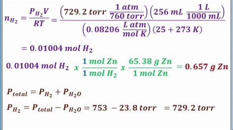 CHEMISTRY 101 - Dalton's Law of Partial Pressures and mole fraction ...