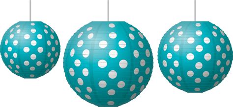 Teal Polka Dots Paper Lanterns - TCR77103 | Teacher Created Resources