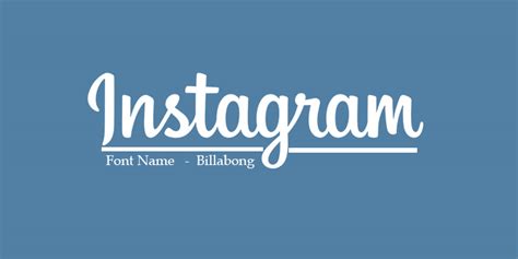 Instagram Logo Font Style