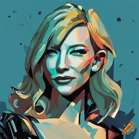 Simon bisley-style portrayal of cate blanchett as a mummy on Craiyon