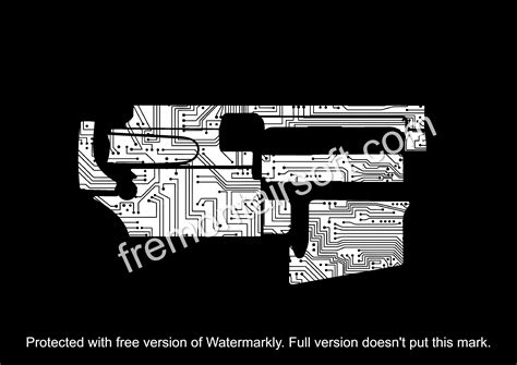 AR Lower Circuit Template. SVG File for Laser Engraving. AR-15 Template. Files Come in Both ...