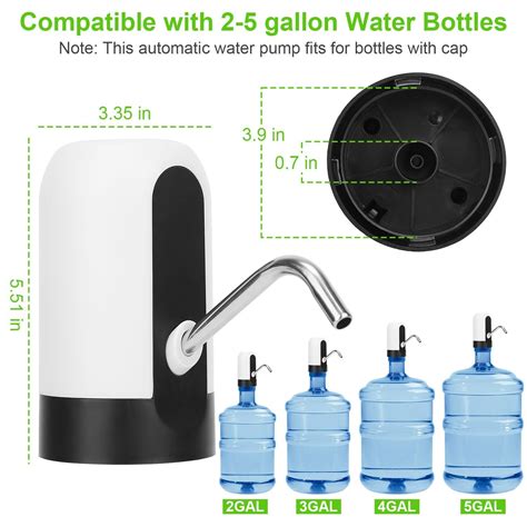 Electric Water Bottle Dispenser Rechargeable Automatic Drinking Water