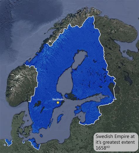 Swedish Empire at its peak, 1658 | Historical maps, European history, Old maps