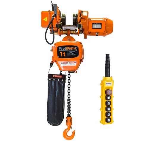 Buy Prowinch1 Ton Electric Chain Hoist with Electric Trolley 20ft ...