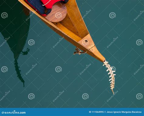 Detail of a Bow of a Wooden Boat. Stock Image - Image of foreground ...