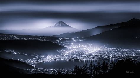 Mount Fuji by Night, Japan - Most Beautiful Picture